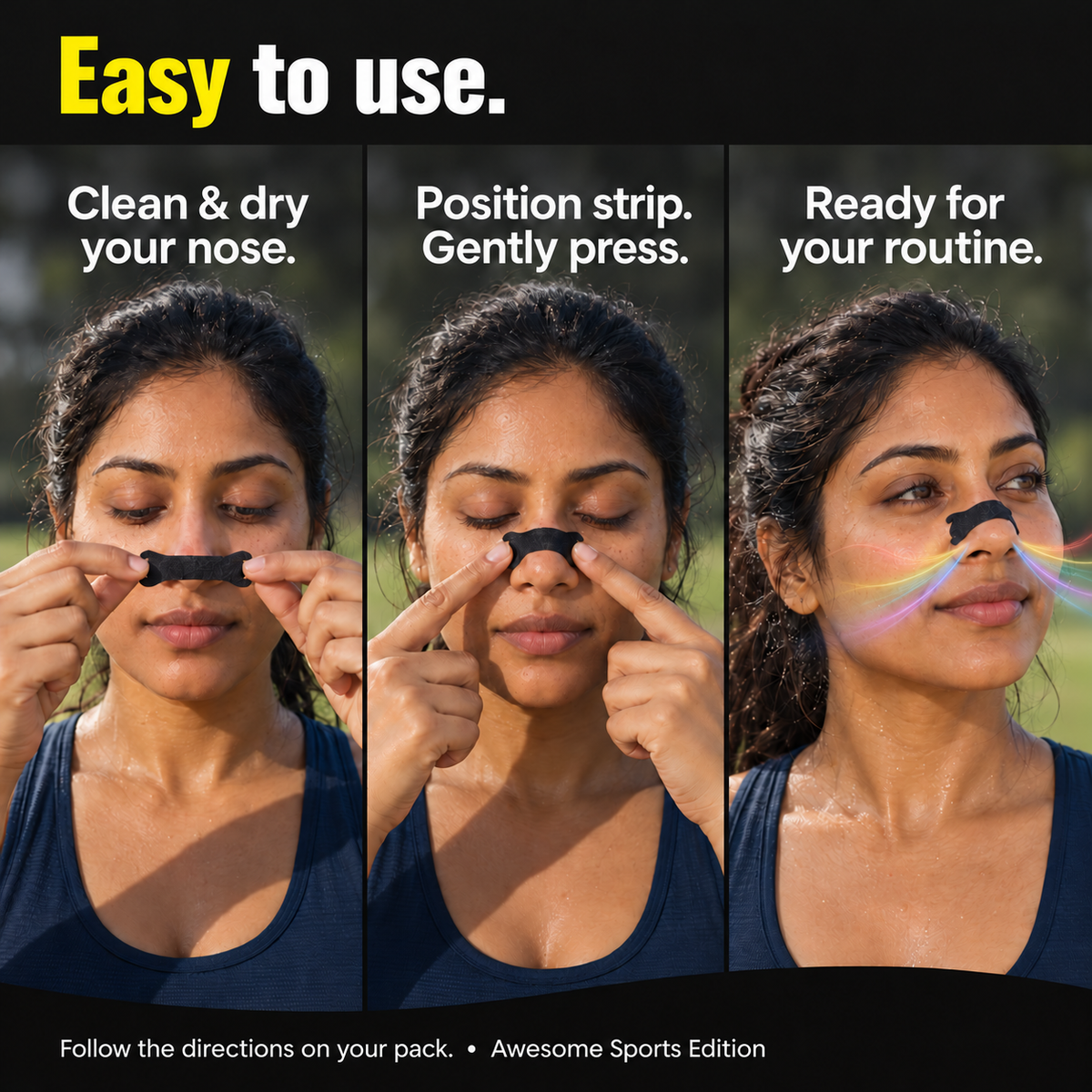 Nasal strips for running