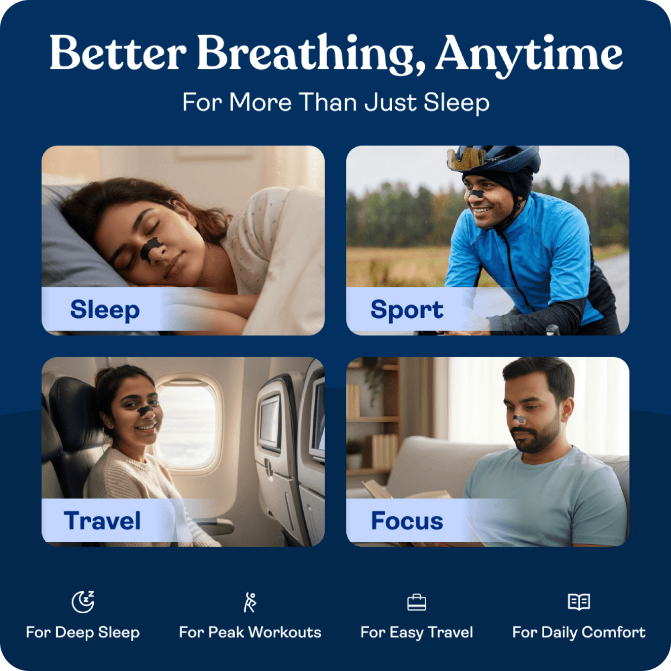 Nasal Strips for Breathing & Congestion Relief