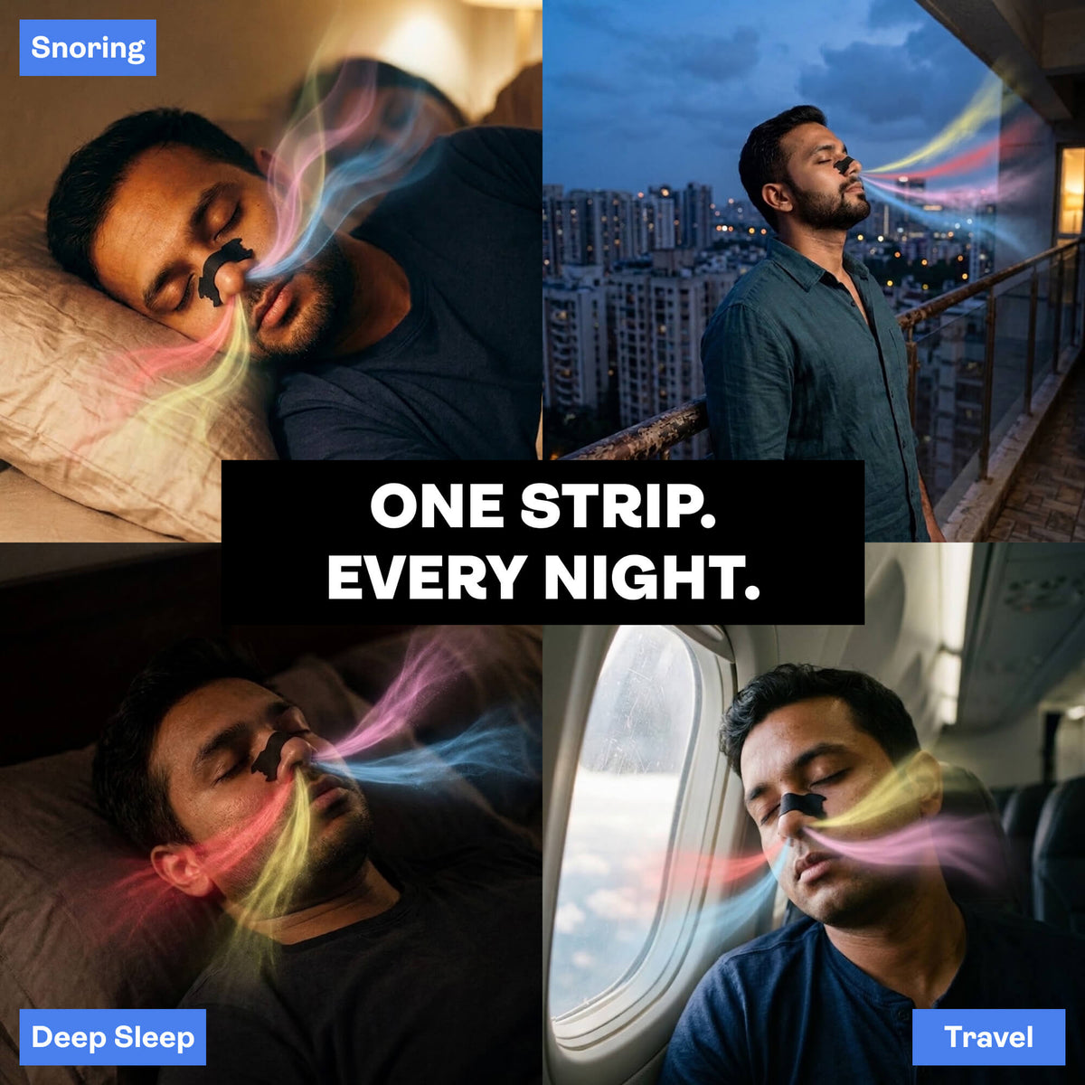 Nasal strips for breathing